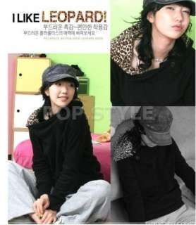 Womens Autumn Hoodies Leopard Sweatshirt Top Outerwear Parka Coats 