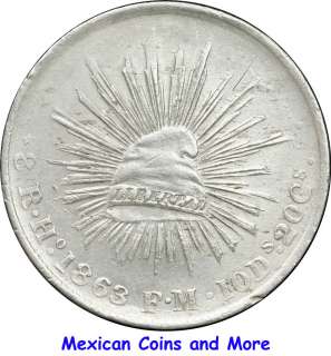   Reales Ho 1863 F.M. Hermosillo Mint, Very Rare. Sonora Cap.  