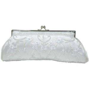Carlo Fellini White Casablanca Bridal Evening Handbag  