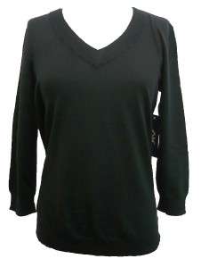 Anne Klein Sport black v neck sweater size XL  