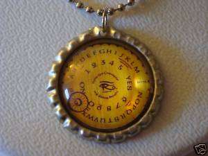 CLASSIC ROUND OUIJA BOARD GLASS DOMED CAP NECKLACE NEW  