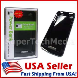 NEW 2200mAh IPhone 4 4G Battery Charger Case Power Pack  