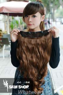1PCS Womens long Curl/Curly/Wavy Hair Extension 6 Colors 55cm TB771 