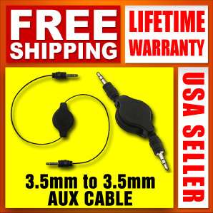5mm RETRACTABLE AUXILIARY CABLE male to male aux audio cord iphone 