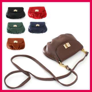 VoiVoila Leather Cute Under Pleated Small Cross Body Purse Bag 