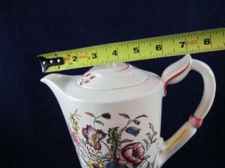 Vernon Kilns May Flower Large Coffee Pot & Lid Hand Painted Pottery 