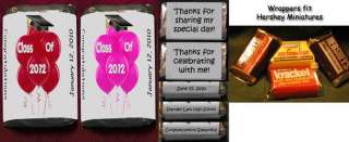 GRADUATION Balloons & cap Class 2012 Miniatures Candy Wrappers PARTY 