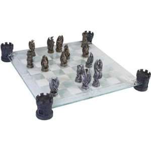 Schachspiel Drachen mit Glasbrett  Spielzeug