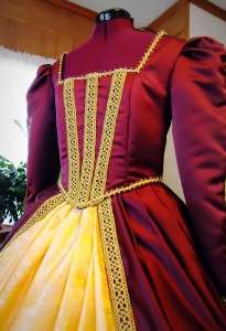 Tudor/Elizabethan Court Gown Renaissance Dress OOAK Medieval Princess 
