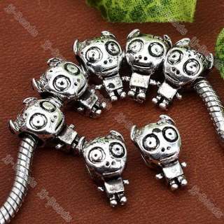 20pc Tibetan Silver Evil Robot European Beads Fit Charm  
