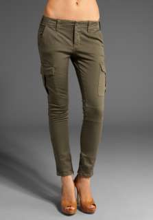FREE PEOPLE Skinny Military Patch Pocket Pant in Army Green at Revolve 