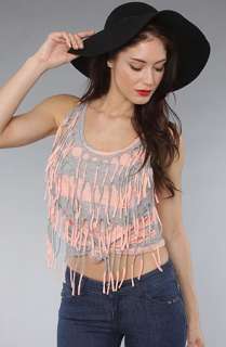 Sauce The AA Fringe Tank in Stripe  Karmaloop   Global Concrete 