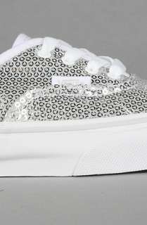 Vans Footwear The Kids Authentic Sneaker in Silver Glitter Dots 