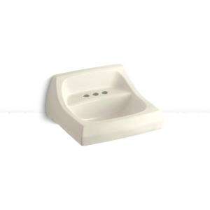 KOHLER Kingston 4 In. Wall Mount Bathroom Sink in Almond K 2005 47 at 