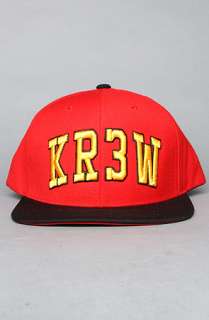 KR3W The Team Starter Snapback Cap in Red  Karmaloop   Global 