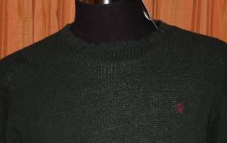 POLO RALPH LAUREN GREEN PULLOVER SWEATER MENS SMALL NWT  