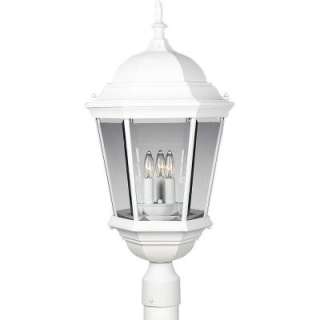   Lighting WelbourneCollection Textured White 3 light Post Lantern