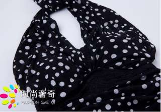 Vintage Style Black One Pieces Monokini Swimsuit S/M/L  