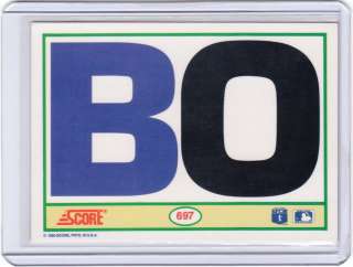 1990 Score BO JACKSON FB/BB Card~90~1989~89~RAIDERS  