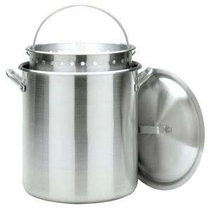 Bayou Classic 120 Qt. Aluminum Stockpot with Perforated Basket and 