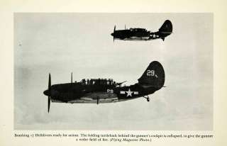 1944 Print World War Two Pacific Theatre Aircraft Helldiver Plane 