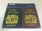 novelty passport cover holder twin pack lads on tour beer