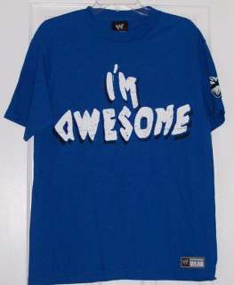 WWE Im Awesome Be Miz Big Logo Blue Adult Size Shirt  