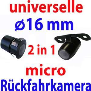 micro 16 mm universelle Rückfahrkamera 170 Grad Installation 2 