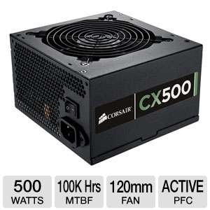   500W Builder Series™ CX500 V2 80 Plus PSU Bundle 