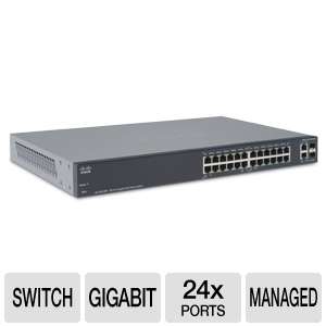 Cisco SLM2024PT NA Small Business SG200 26P Managed PoE Switch   24x 