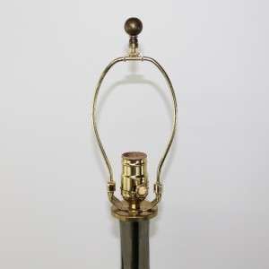   Empoli Smoke Gray Glass & Walnut Lamp Mid Century Modernist Retro