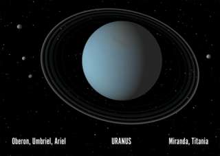 3D Postkarte Uranus, Planet, Ansichtskarte  