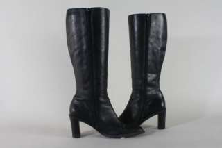 Naturalizer Black Knee High Leather Boots Trinity 6.5  