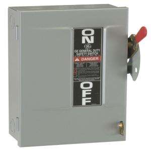 GE 60 Amp 240 Volt Fusible Indoor General Duty Safety Switch TG4322 at 