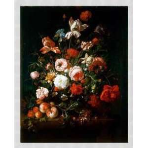 Bild mit Rahmen Rachel Ruysch, Stilleben mit Blumen und Früchten 