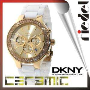 DKNY Uhren Damenuhren NY8260 Damen Uhr Schmuck Keramik weiß weiss 