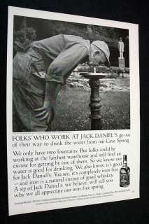 JACK DANIELS Cave Spring Water 1980 print Ad  