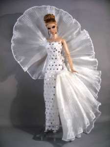 Silkstone Barbie Fashion Royalty Candi White Dress Gown  