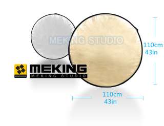 43 2 in 1 Light Mulit Collapsible disc Reflector 110cm  