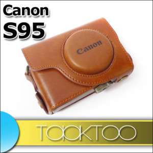 C601 leather case Pouch bag for Canon S90 S95 New Brown  