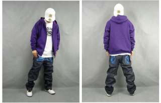 Mens Hip Hop Casual Fit Zip Sweater Hoody Jacket Coat  
