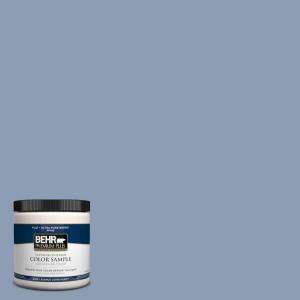 BEHR Premium Plus 8 oz. Periwinkle Dusk Interior/Exterior Paint Tester 