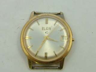 4U2FIX Vintage Mens Elgin PUW 461 11 1/2 Ligne 17 Jewel Date Calendar 