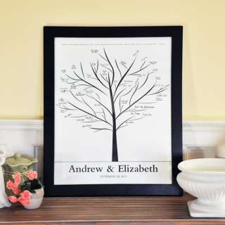 Personalized Wedding Guest Book Signature Canvas Frame  