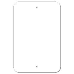 Vertical Metal Aluminum Sign Blank White/White .040 9 x 12  