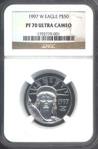   American Platinum Eagle NGC PF70 Ultra Cameo P$50 1/2 Oz .9995 Fine
