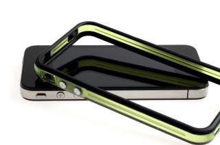 iPhone 4S / 4 Bumper LEUCHTEND GRÜN TRANSPARENT SCHWARZ Case Cover 
