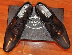 Men’s Prada Gray Leather Shoes,11,5/EU44,5  