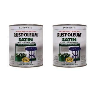 Rust Oleum Stops Rust 32 Oz. Satin White Protective Enamel (2 Pack 