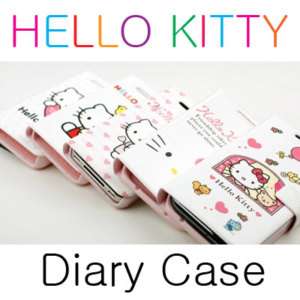 Apple iphone 4g 4 kitty pattern diary type case cover  